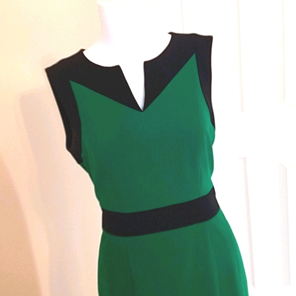 Nine West Emerald and Black Sheath Dress - 4 - Picture 2 of 4